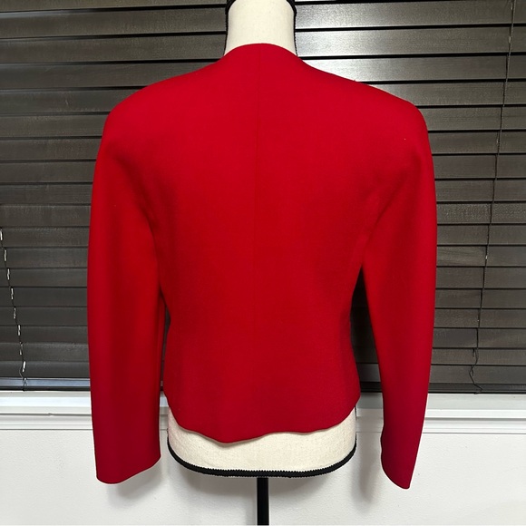 Herbert Grossman Talbots vintage red wool jacket blazer wool size 4 - Picture 3 of 15